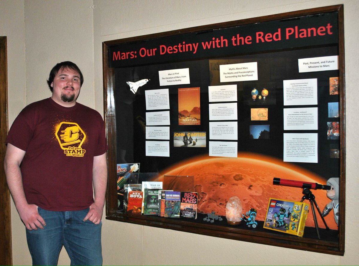 CMU_Museum's tweet photo. Make sure to stop by the museum to check out our new exhibit about Mars, created by student assistant Josh Rademacher! https://t.co/SVdSWORYhH