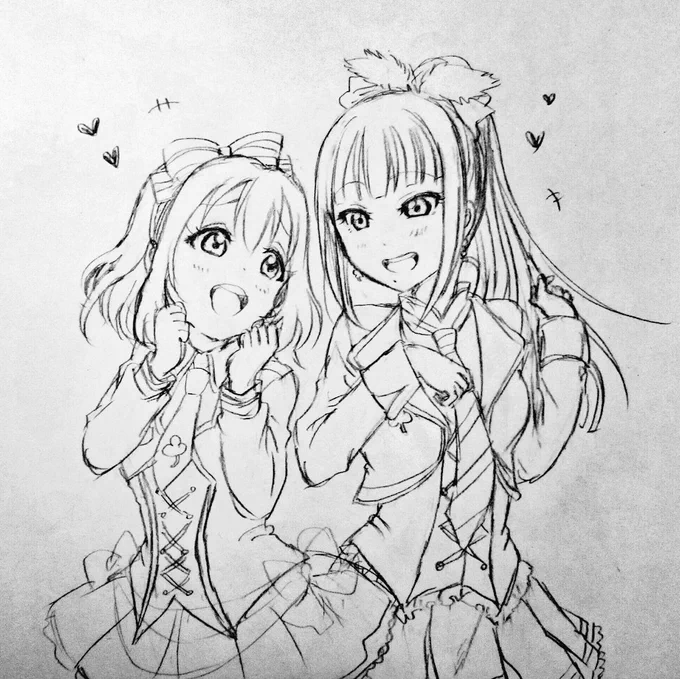 お題:サニデイの衣装を着てはしゃいでる黒澤姉妹

二人の推しメンの衣装を着せてみました! 