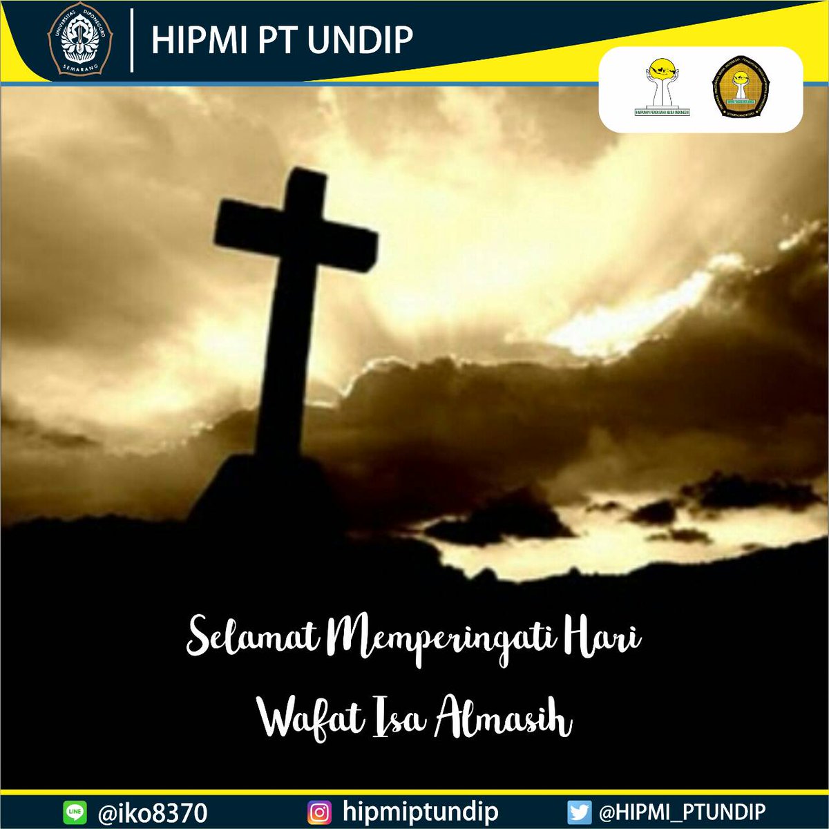 Himpunan Pengusaha Muda PT UNDIP mengucapkan selamat memperingati Hari Wafat Isa Almasih.

Pengusaha? Pejuang
Pejuang? Pengusaha