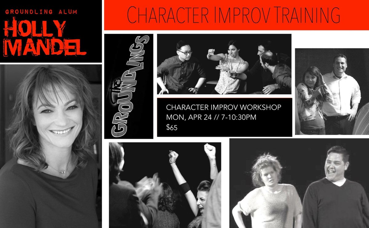Improvolution's tweet photo. SPECIAL CHARACTER WORKSHOP WITH HOLLY MANDEL!

Prerequisites: Fundamentals/Level 1 

Register now! https://t.co/JwsuvlniK2

#improvolution https://t.co/64IIqLMaVw