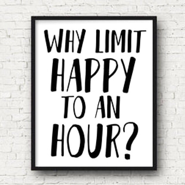 Agree! We're extending the happy until 6p today with 50% off select cocktails and discounted bar bites. 😃 #happyhour