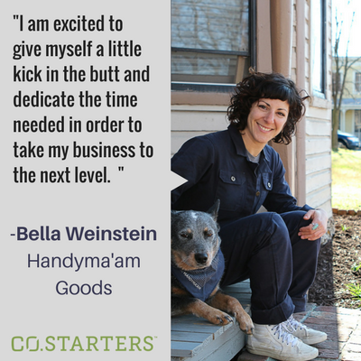 CoStartersVA's tweet photo. Meet Bella Weinstein, founder of @HandymaamGoods, and one of our Main Street CO.STARTERS participants!
#handymaam https://t.co/3rSBME7n2A