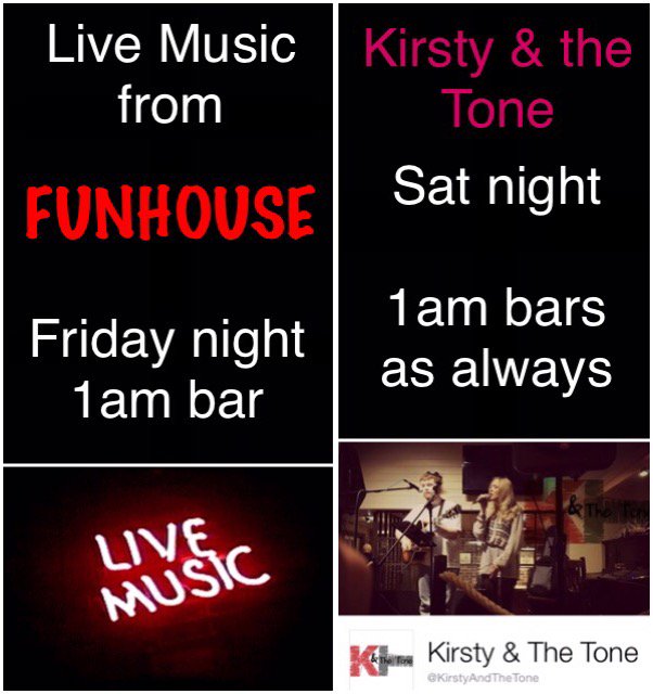 Long weekend wahoo !
Live music and 1am bars as always at the Cock and Pullet.
