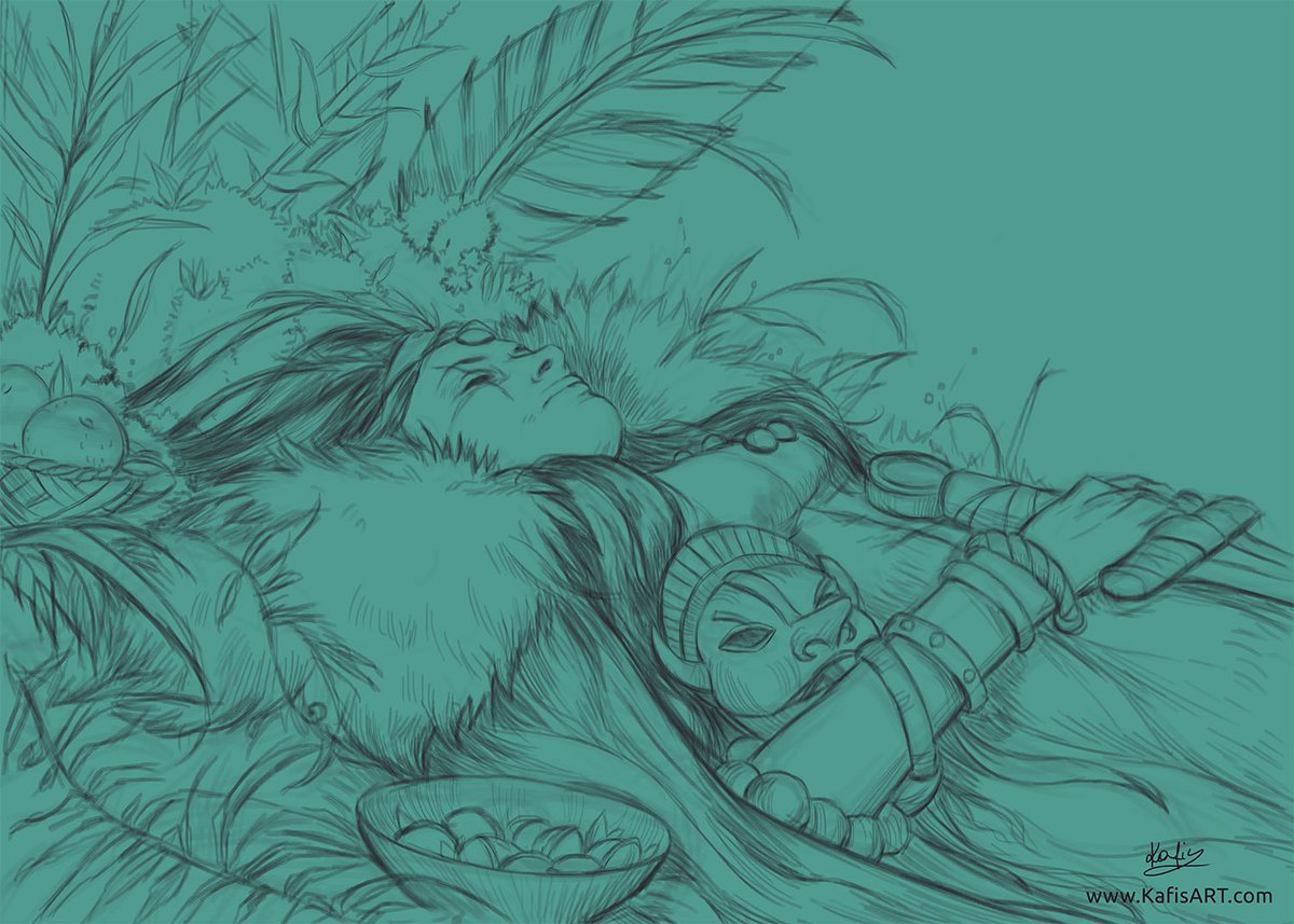 kafisart's tweet photo. Queen's Funeral - The War was over and she finally could rest #fantasy #illustration #pallettechallenge #kafisart #sketch #lineart #warrior https://t.co/rjVy0MGmEX