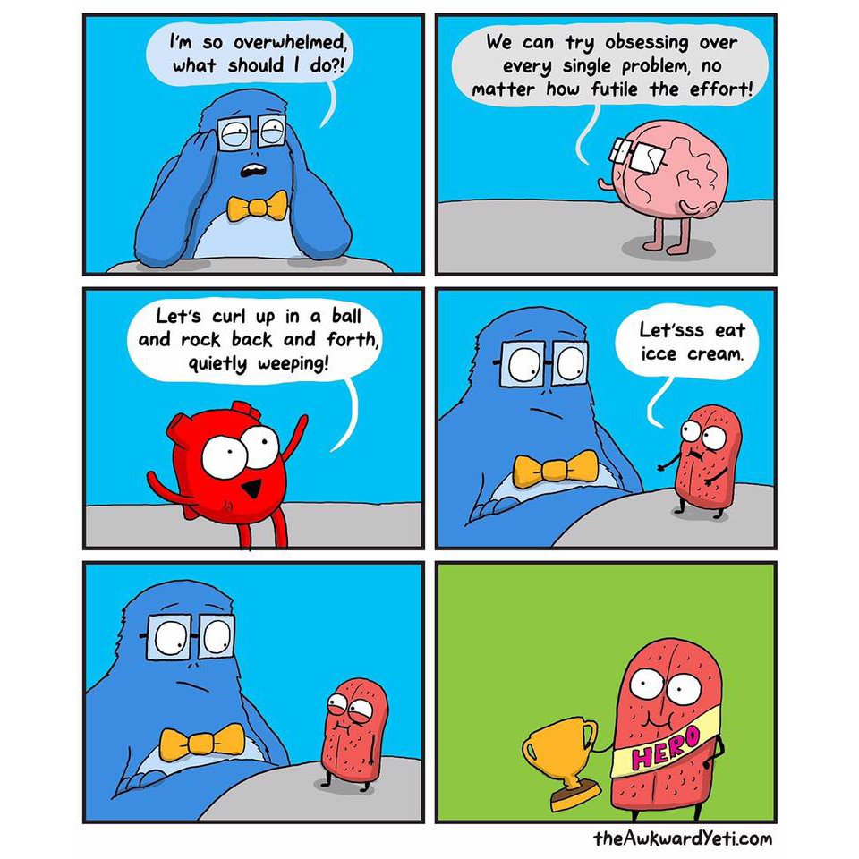 BioLegend's tweet image. I need a hero! Comic by Nick Seluk at theawkwardyeti.com