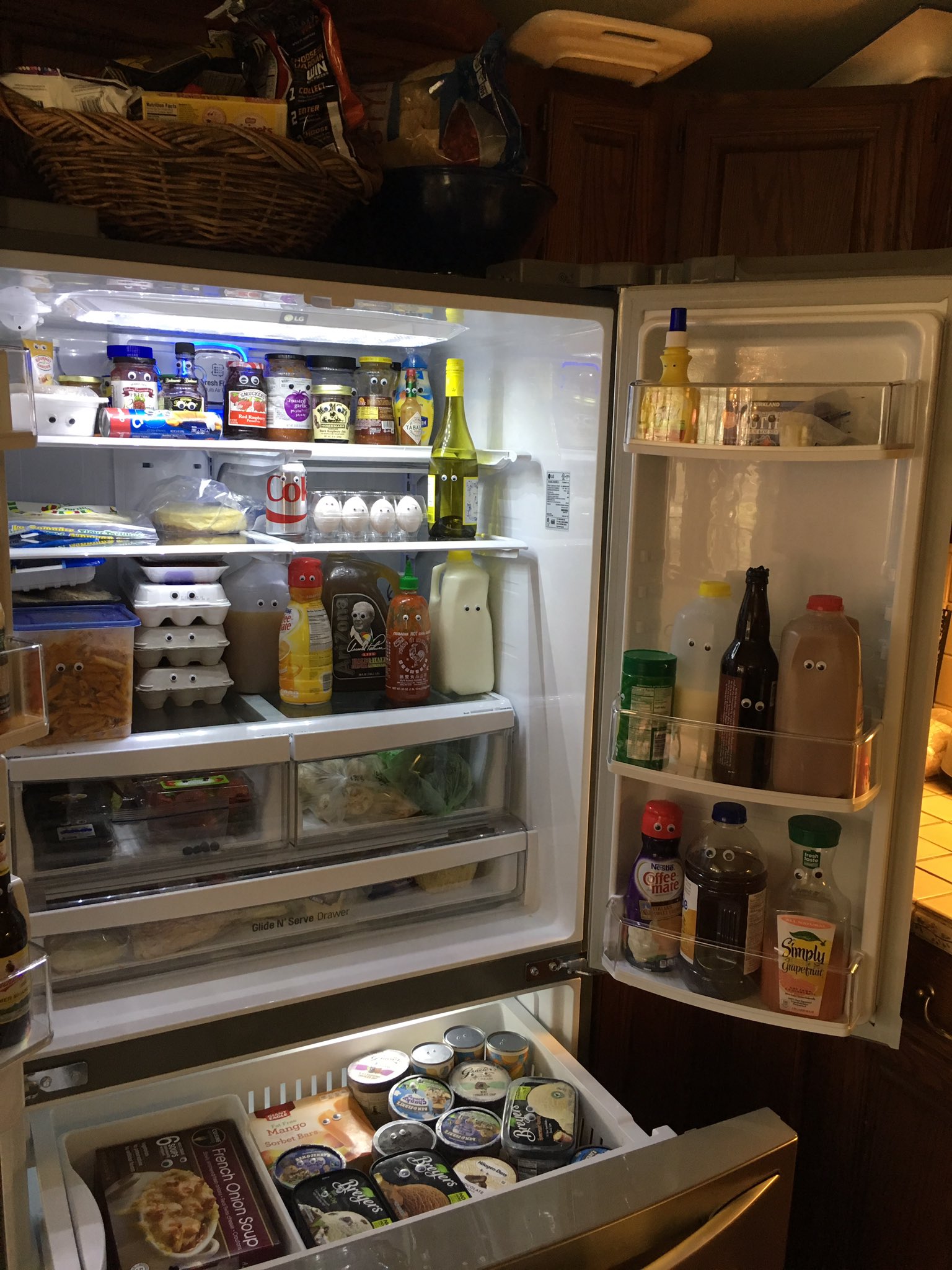 Googly Eyes On Things Fridge