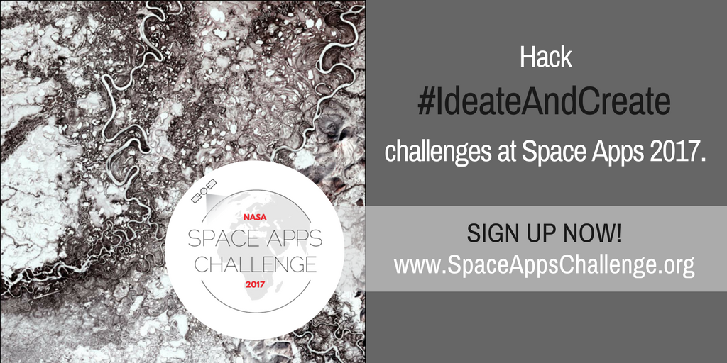 CodeBerkeley's tweet image. #NASA #SpaceApps2017 category #IdeateAndCreate - use NASA Earth Science data to design new ways to experience this data and technologies!