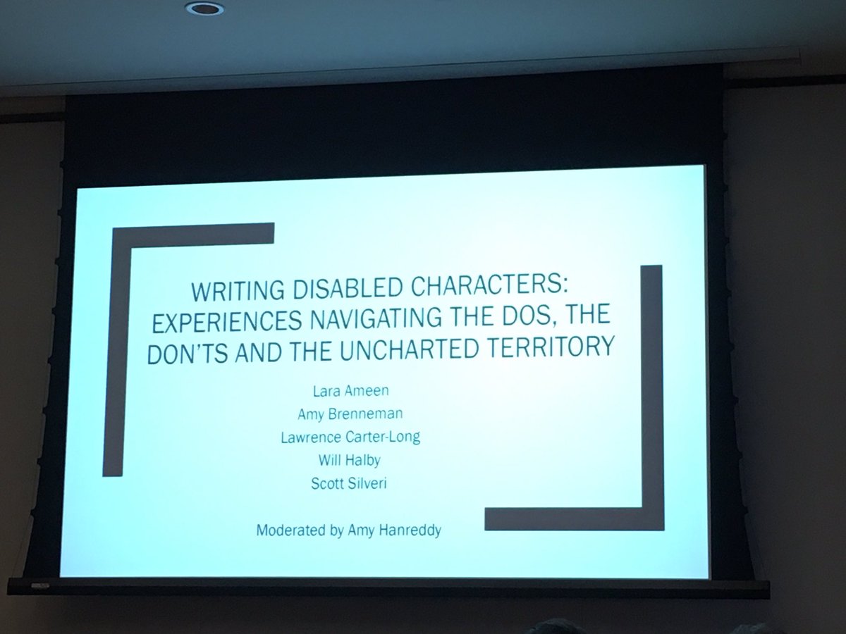 ProfJMale's tweet photo. All star panel on writing disabled characters at #DisabilityAsSpectacle. https://t.co/tdH1slXue9