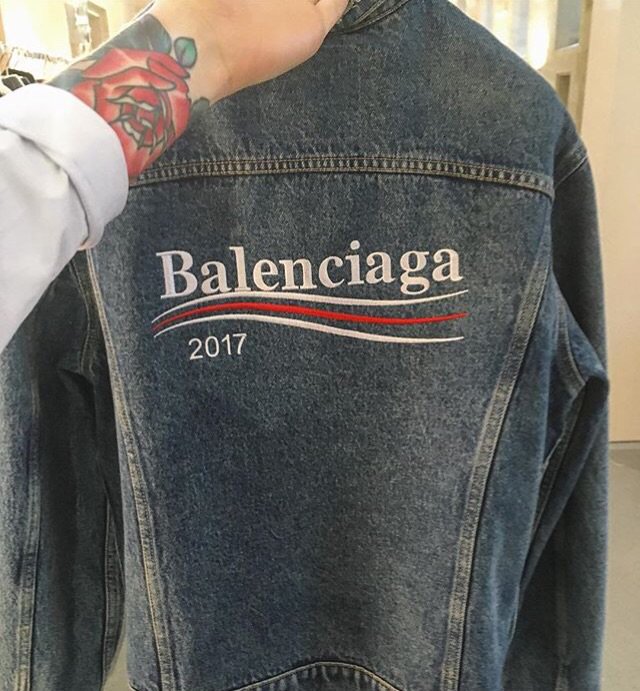 balenciaga jeans jacket 2017