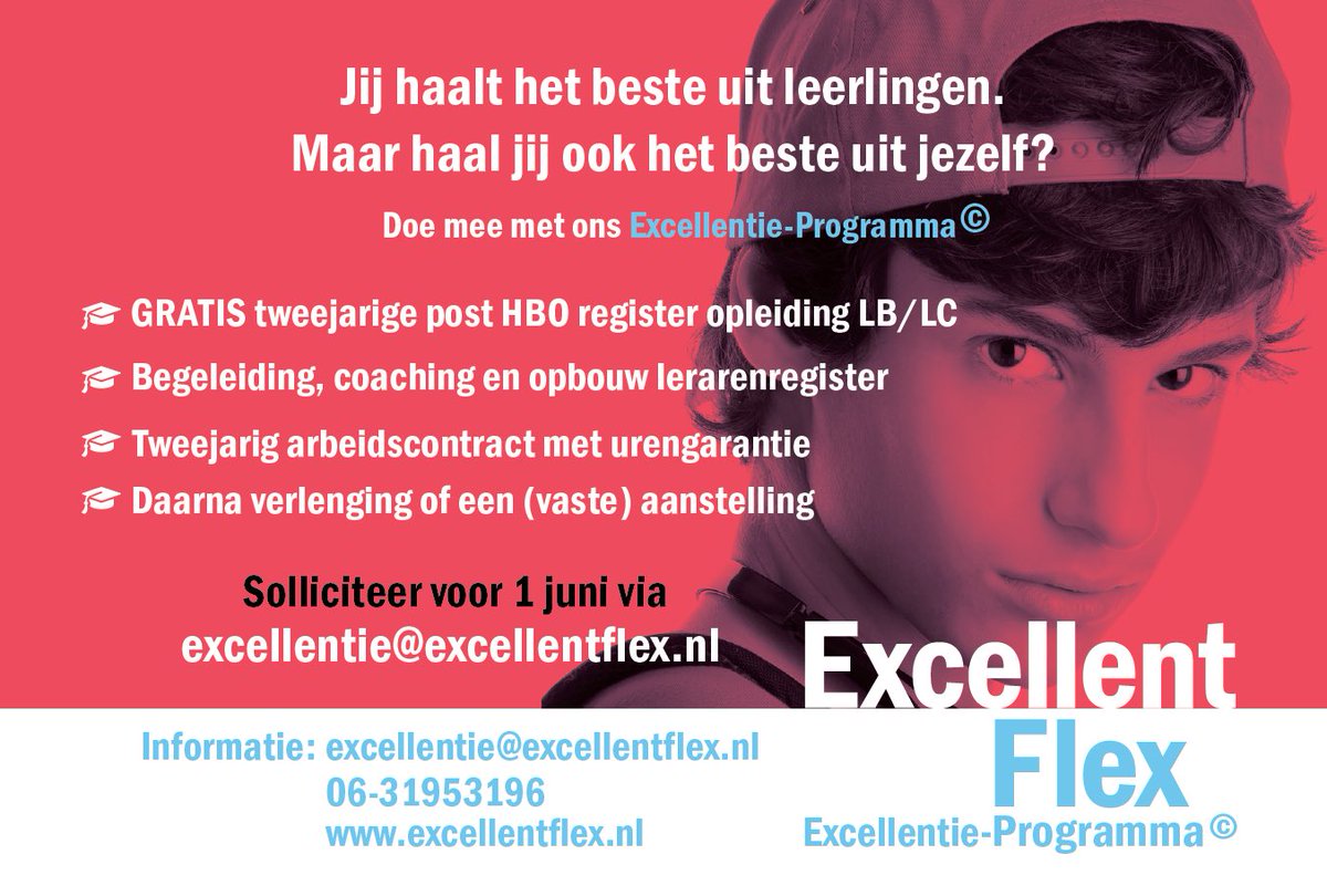 Excellent020's tweet image. Jij haalt het beste uit je leerlingen. Maar haal je ook het beste uit jezelf? #leerkracht #vacature #traineeship #talent