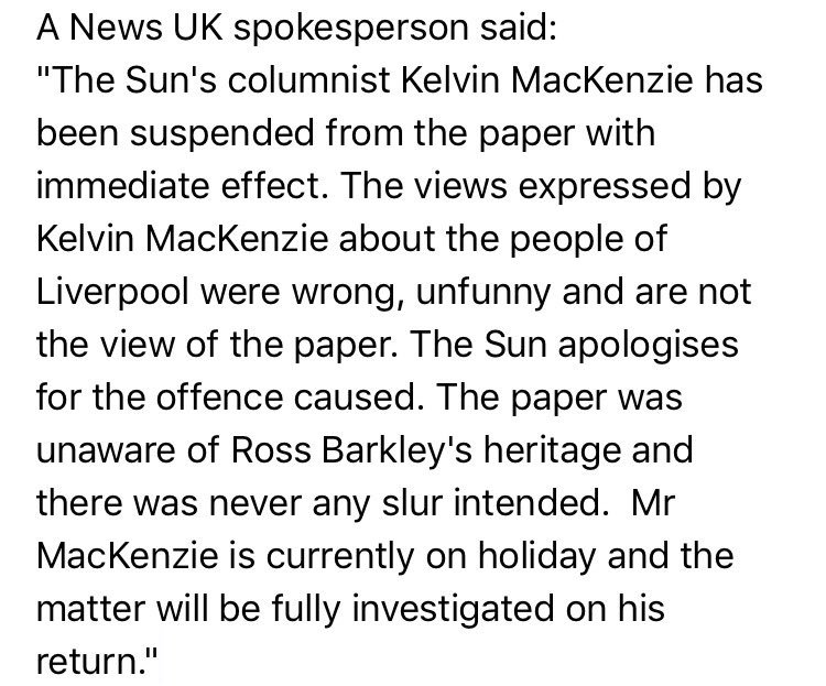 Sun columnist and former editor Kelvin MacKenzie  suspended C9ZQdyMW0AAMFDy