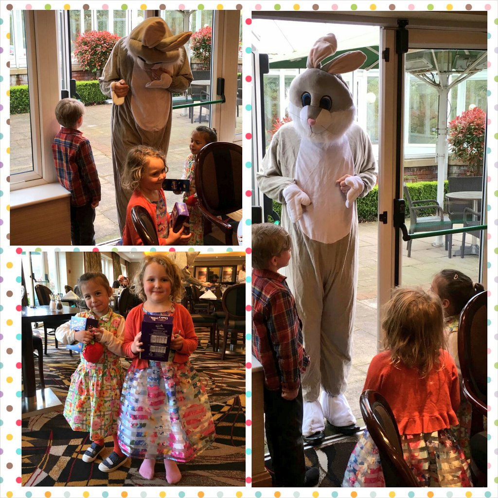 #FamilyFriendly continues with the #EasterBunny! 🐰
Our little VIPs Dora &amp; Bunny are thrilled with their treats! 🍫🐣