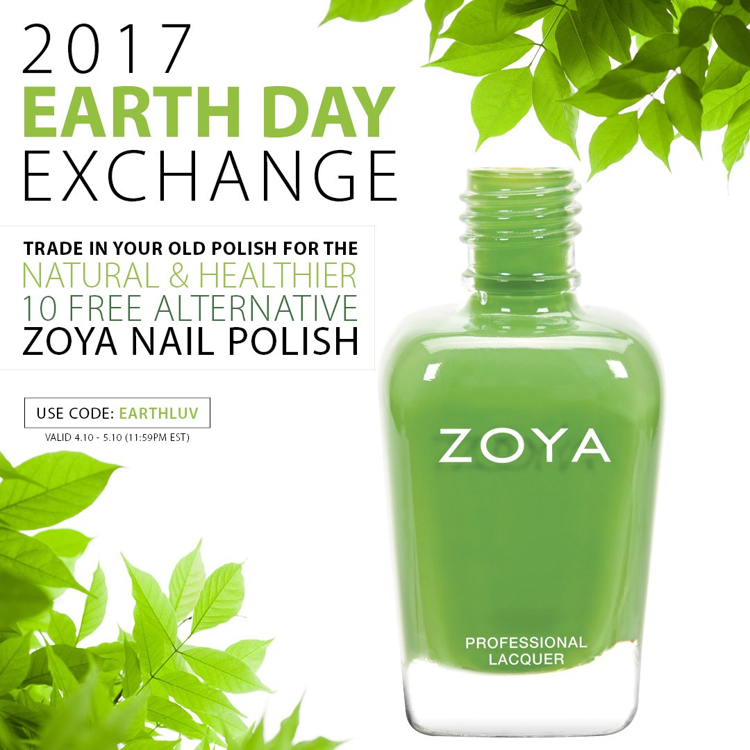 ZoyaNailPolish's tweet photo. Earth Day's almost here! Don't forget to exchange your old polishes! 
Details here: https://t.co/SIdAXESiQz 🌱 https://t.co/vRuBfK4L7d