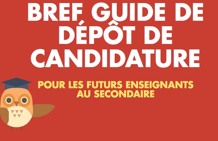 Un  ami a fait un super guide pour les futur enseignant en quête d'emplois. À voir! goo.gl/t6AAR1