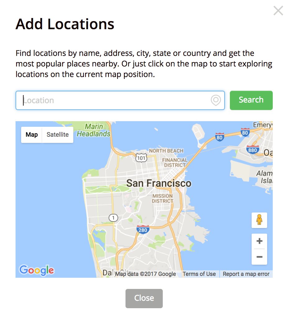 📢 Tip of the day: To use Locations, add actual places like restaurants, event venues, and very popular places in the cities you target
