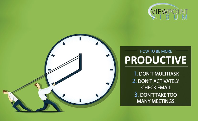 ViewPointVISUM's tweet photo. 3 genius #productivity hacks you need to know. What are some of your favorite productivity #tips? #projectmanagement #lean https://t.co/afzqvApOPg