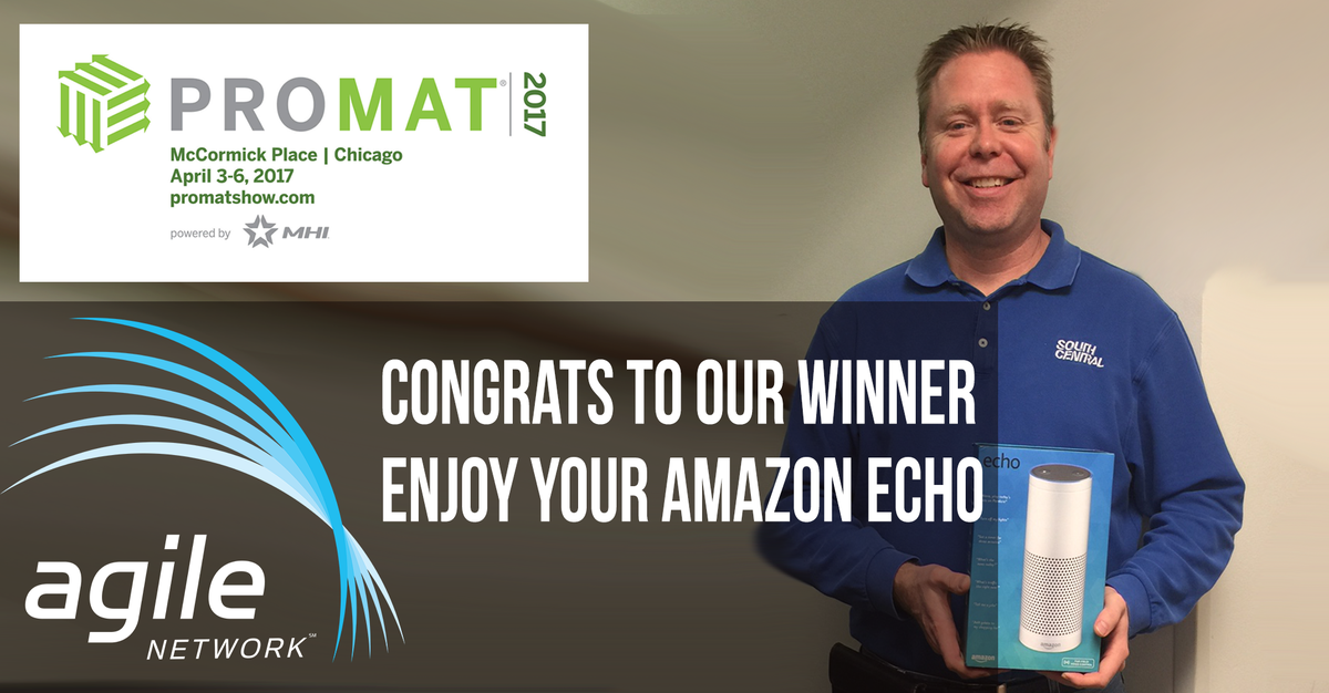 Congrats to our #Amazon #Echo Winner from #MHI #ProMat! #Ship Better. #Save Money. #luckylogistics #supplychain #transportation #shipping