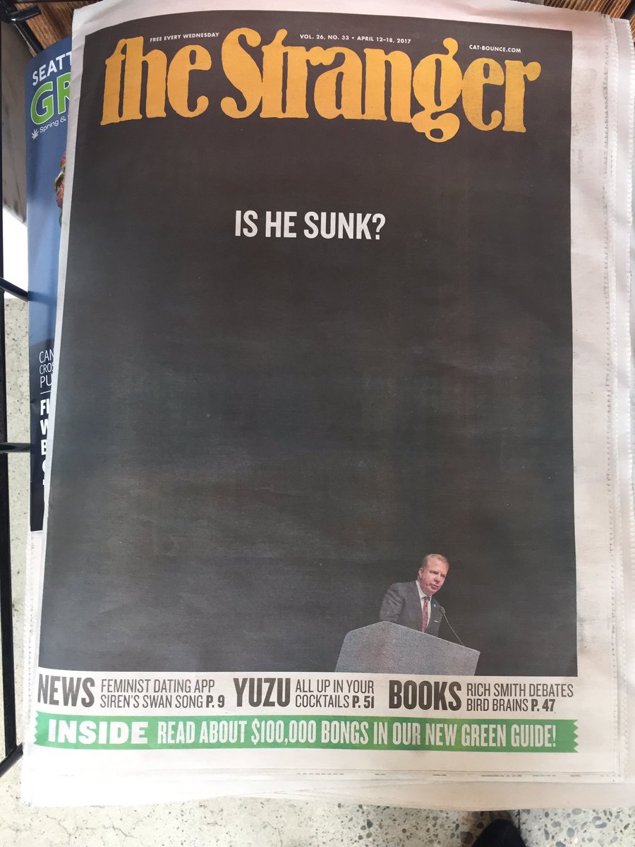 EdMurraySeattle's tweet photo. It truly is a GOOD Friday! Shout out to @TheStranger for featuring me on their cover. #coverboy #covermayor #seattle 🤘🏻😎🏆👑 https://t.co/TpO9GSoVHf