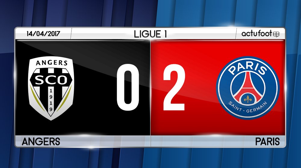 ActuFoot_'s tweet photo. 🕘 TERMINÉ !

Angers  0️⃣-2️⃣  Paris SG

Paris revient à égalité de points avec l'AS Monaco, qui recevra Dijon demain à 21h00. #SCOPSG https://t.co/N3dOVpNKjX