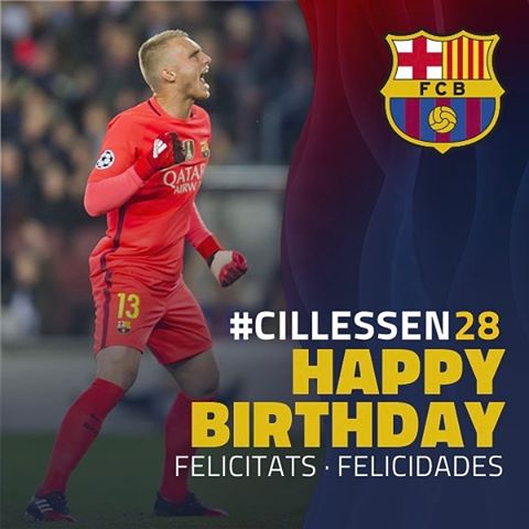    Happy 28th Birthday to Jasper Cillessen!  