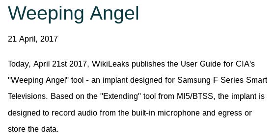 Synergizenpop's tweet photo. RELEASE: MI5/CIA's smart TV malware bug manual classified UK EYES ONLY SECRET... https://t.co/jy4JBBebDk by #KazmierskiR via @c0nvey https://t.co/3zETU2Ra7f
