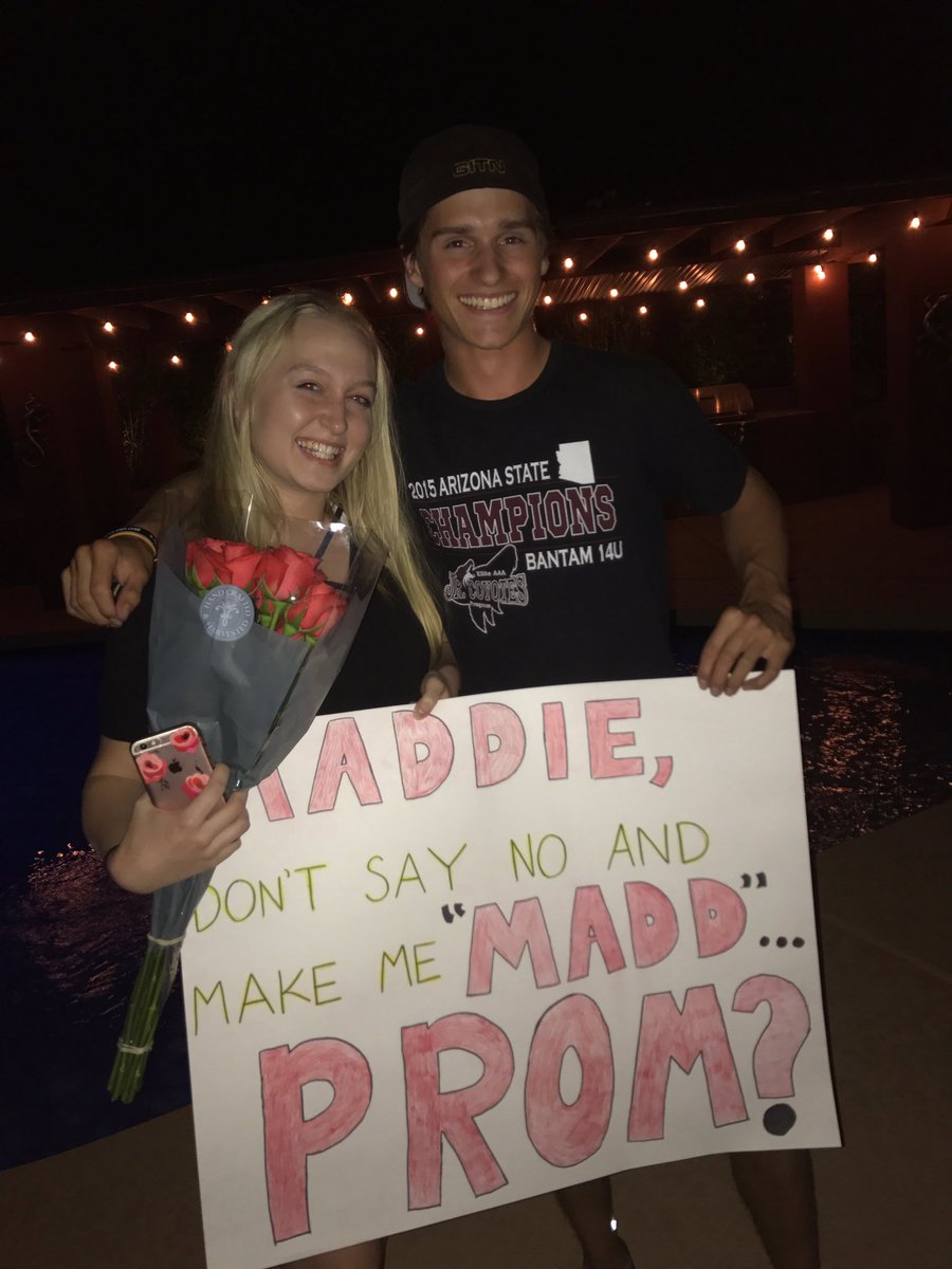 maddiemcmannis's tweet image. ❤️❤️wouldn't want him to get "MADD"! prom w/ @sslavik11