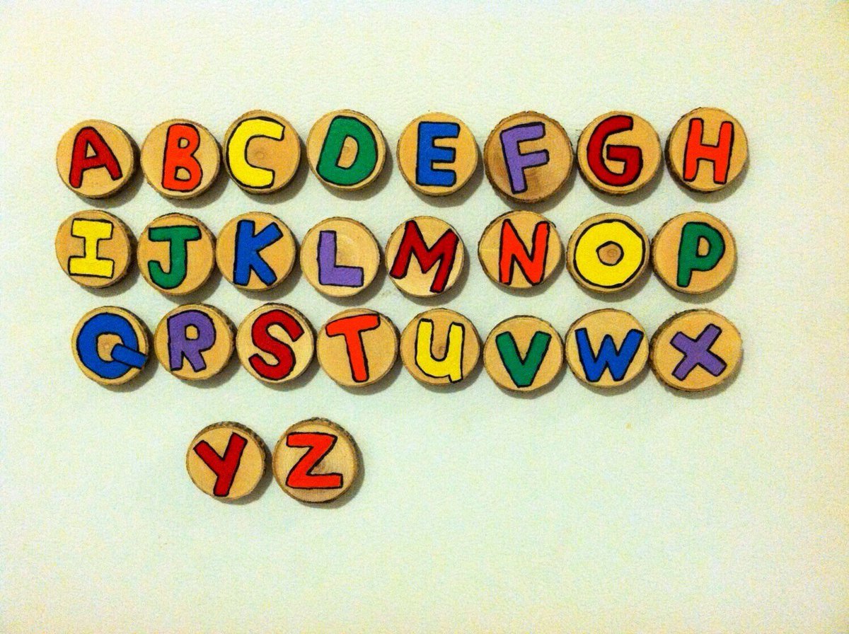 Lightofday1228's tweet photo. Alphabet wood slice magnets https://t.co/tinWw2PVqV #Etsy #LightofdayCreations #AlphabetMagnets https://t.co/wg9VtjTlcm