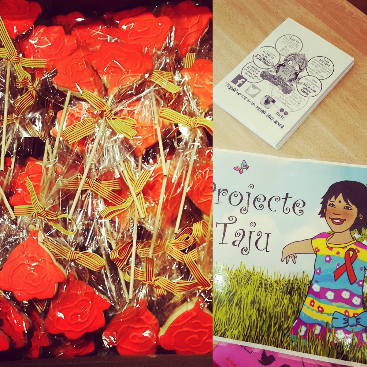 IndianSabadell's tweet photo. Tota l'info del nostre #ProjecteTaju i les nostres col.laboracions al Passeig Plaça Major #Sabadell (10h a 21h) Bona diada! 🌹 #santjordi17 https://t.co/tLMlOfVRlE