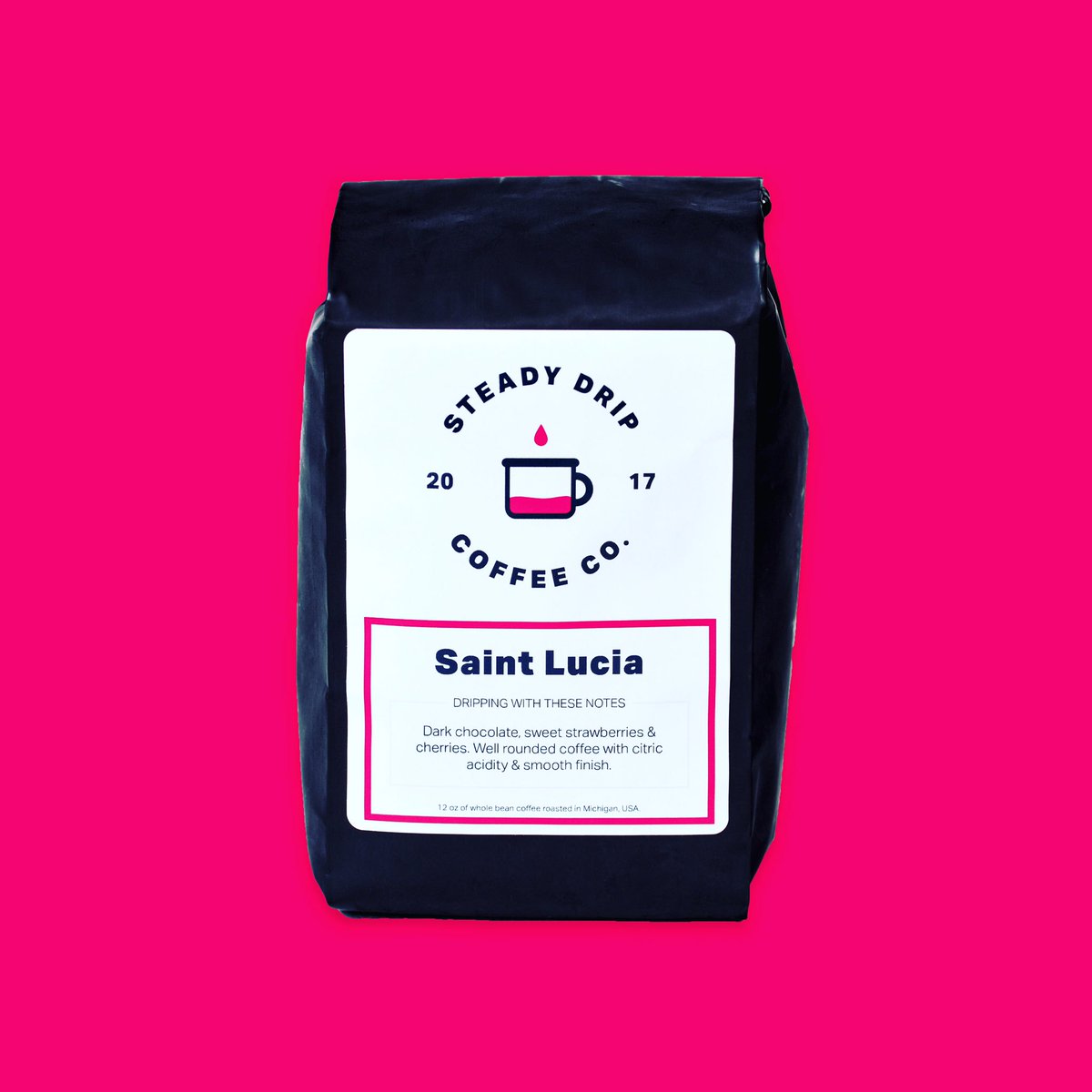 steadydripco's tweet image. Saint Lucia: Dark chocolate//strawberries &amp;amp; cherries//smooth finish #coffee #freshroast #steadydrip