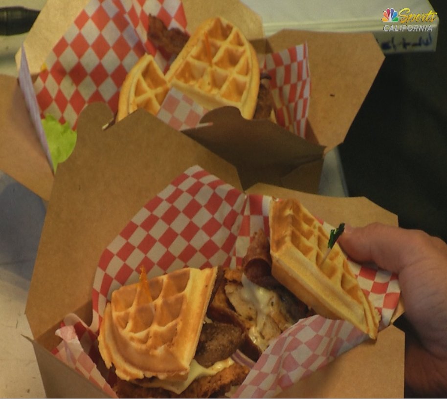 NBCSAthletics's tweet photo. Here it is - the 8th wonder of the world, the one, the only - The Kaval Sandwich #YumTown #PopulationUs https://t.co/J5NTMnMKPG