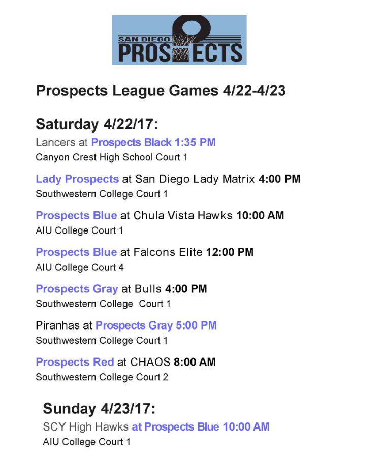 Come out and support this weekend!