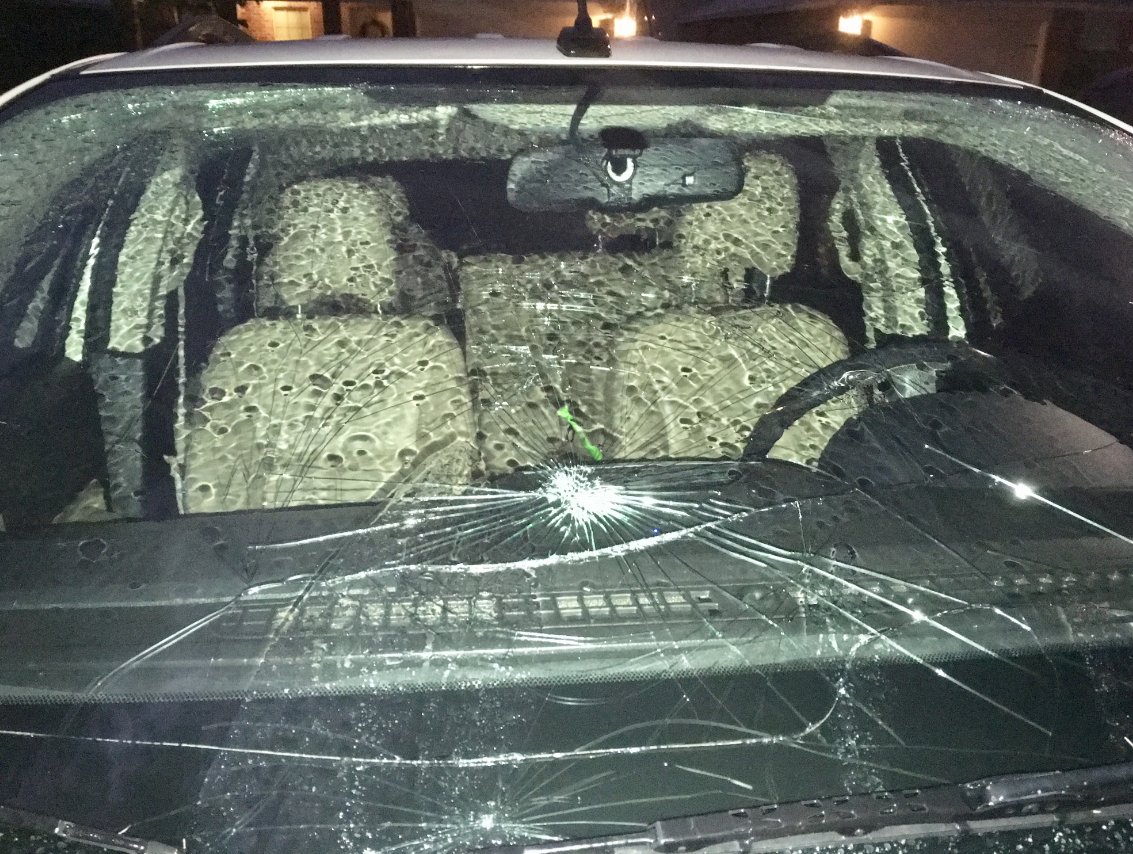 DavidFinfrock's tweet photo. The aftermath in Celina, the result of 2", or tennis ball sized hail. #dfwwx #NBCDFWStorms https://t.co/iBlj21oqUY