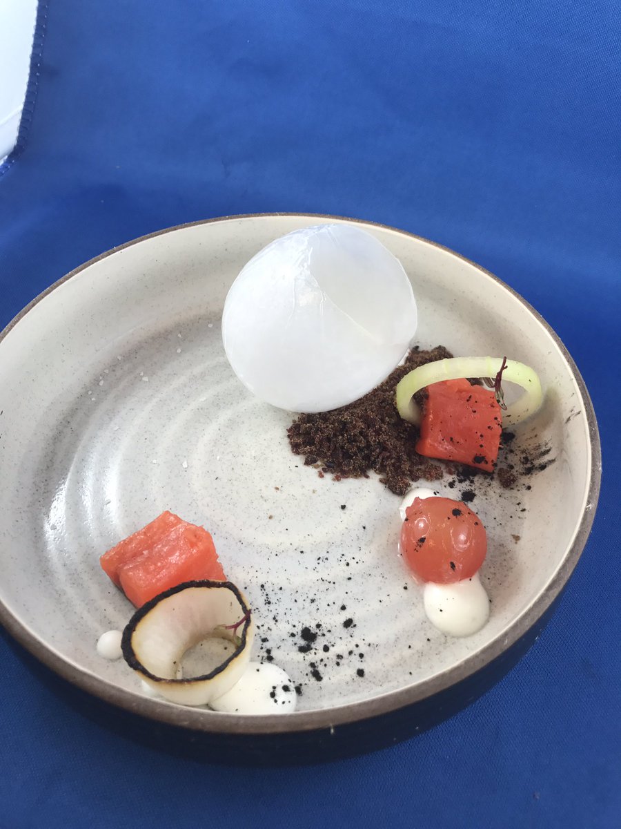 JaimeetKathuria's tweet image. B.C. Prawns #ABEgg #Watercress #SpringVegetables
Salmon Mi Cuit #Rye
IcedSaltWater #Blood🍊 #sphere #horseradishash @BulnerA @Parkalapedia
