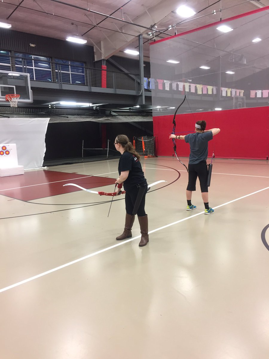 AndrewWSMU's tweet photo. One of SMU's newest clubs, Archery, met today in the rec center for practice! @SMUNews #SaintsAlive https://t.co/CVrfdc1GGR