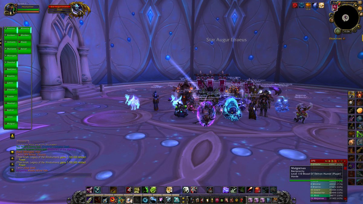 HighArchmage's tweet photo. Star Augur #Etraeus down 5/10H #Nighthold @ReciRaider @ReciprocityUS @Warcraft https://t.co/EGQgff2qJt