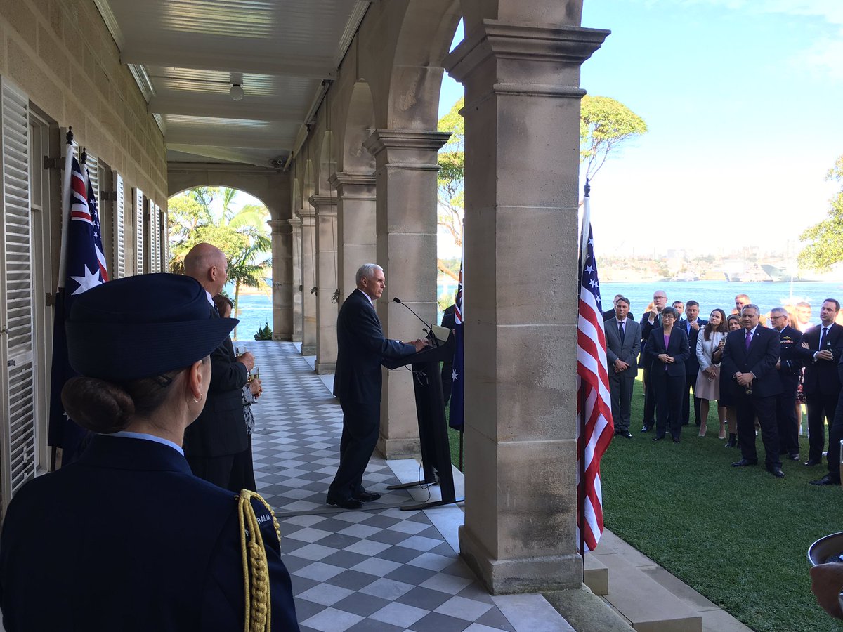 Honoring US & Australian military who have stood shoulder-to-shoulder in fight for freedom & against tyranny for nearly a century. #VPinAUS
