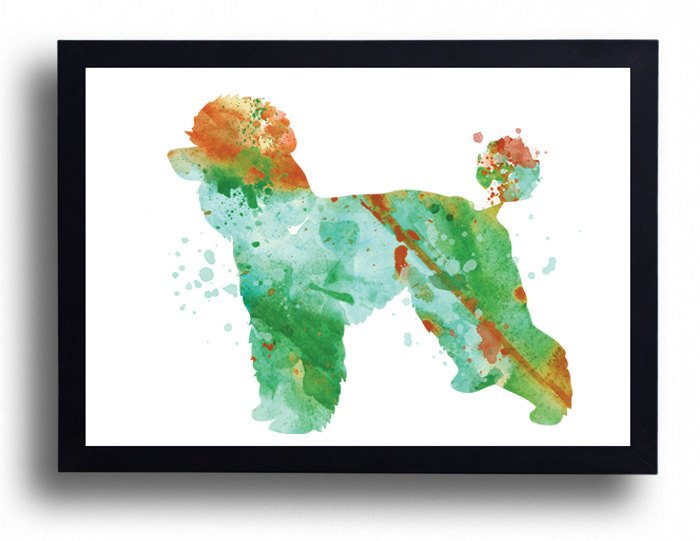 Poodle dog Watercolor Print Dog Watercolor Dog painting Dog Art Children Wall- tinyurl.com/lcz8crt