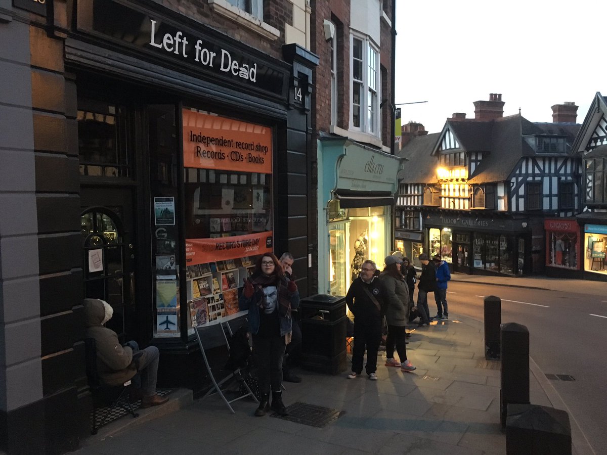 Nath_Salop's tweet photo. In #Shrewsbury at @LeftForDeadshop for @RSDUK. First in the queue arrived at 2.40am. Kudos. #RSD17 https://t.co/MntDZjhqqq