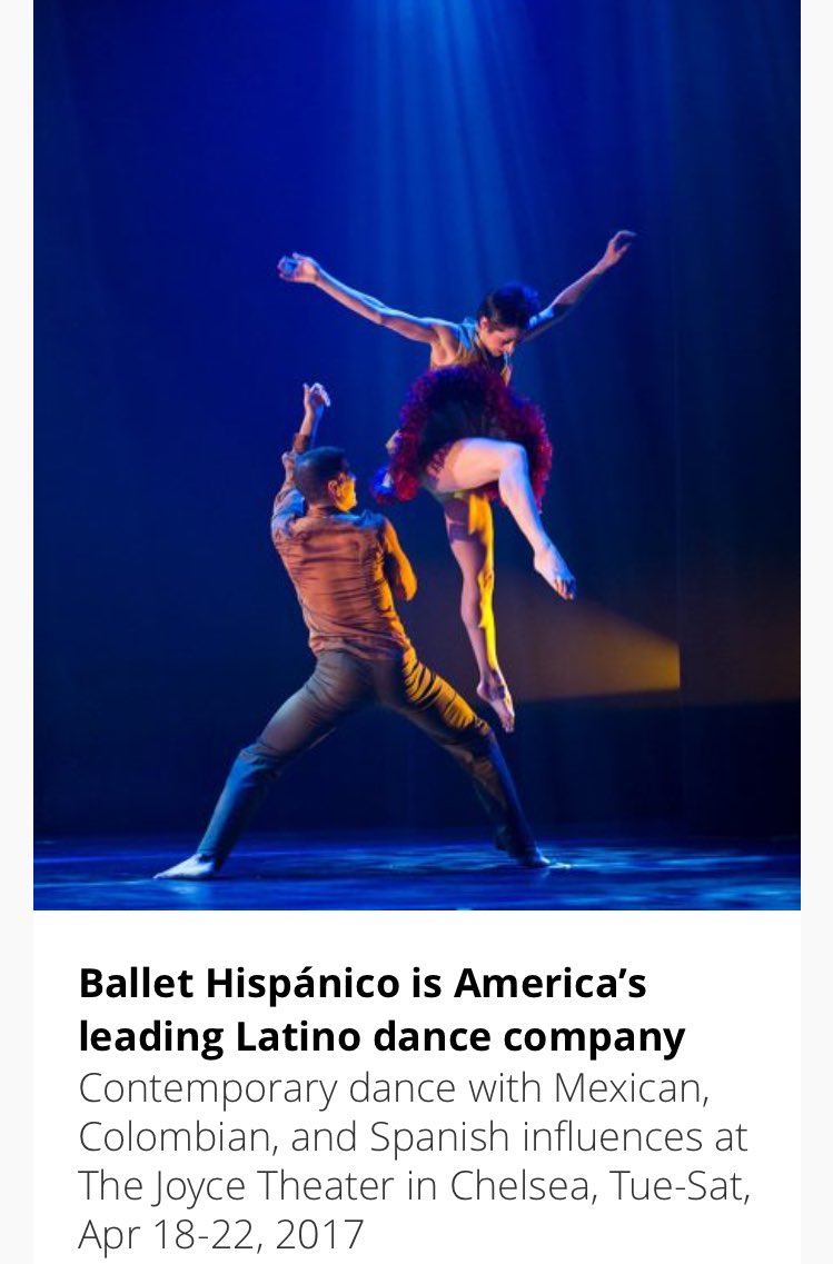 dinaespanol's tweet photo. Esta noche es la última noche para ver este hermoso ballet hispana #protw17 https://t.co/JEOUn7bSXx