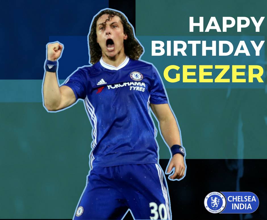 We wish a very happy birthday to our geezer, David Luiz! 