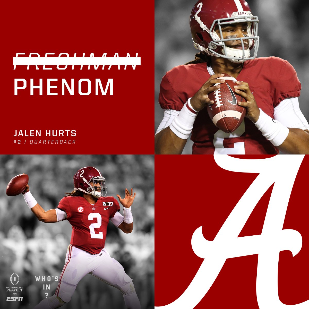 ESPNCFB's tweet photo. Jalen Hurts is back and ready for redemption.

A-Day begins at 3pm on ESPN. https://t.co/4eqPxCfFjv