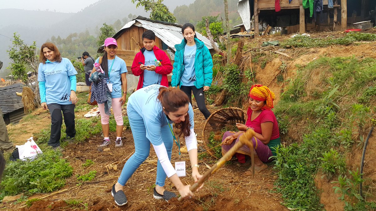 raru's tweet photo. #Dhading district was major hit of Gorkha #earthquake 2015 #GPYE delegates learning &amp;  geting to know local situation of Patale #GlobalPeace https://t.co/sxlDkvQlVr
