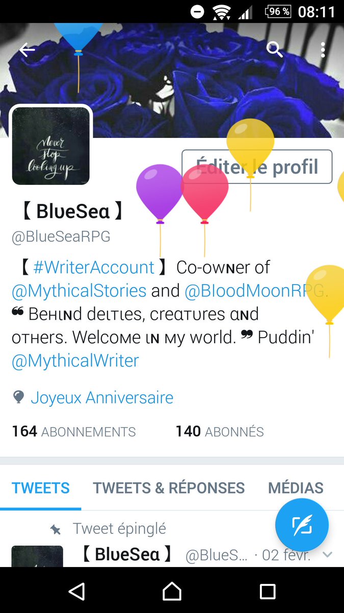 ❝ And this day is here ! Happy B-Day to my writer ~. She's always a beautiful blue rose. ❞ 

[ Thank you Josh! ]