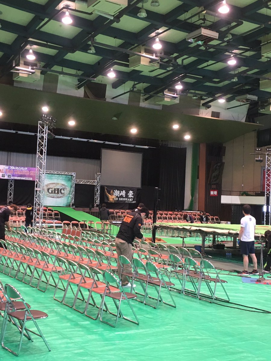IAmRionne's tweet photo. Tonight's venue for the Global Tag League kick off show
グローバル・タッグリーグ戦2017は本日開幕!新潟市体育館18時開始!
会場は綺麗!皆様のご来場お待ちしております^_^
#noah_ghc
#RF86
#新潟 https://t.co/thZ07Sp5nl