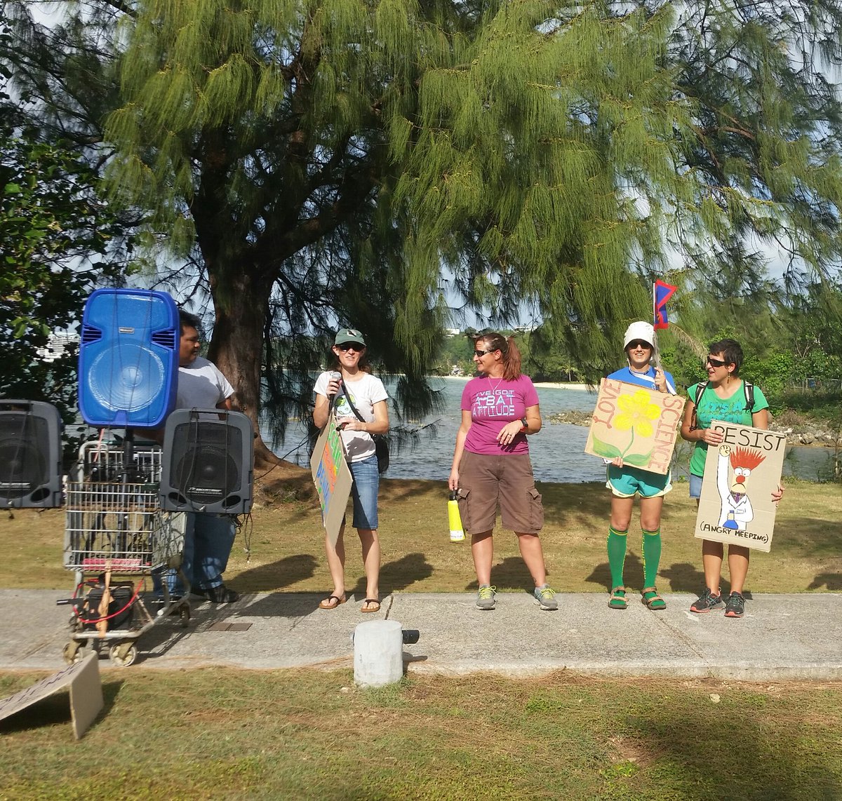 bastodian's tweet photo. @ScienceMarchDC Guam science march kick off in our capital Agana. 1st march to start on US soil? https://t.co/CIU6J3hiTV