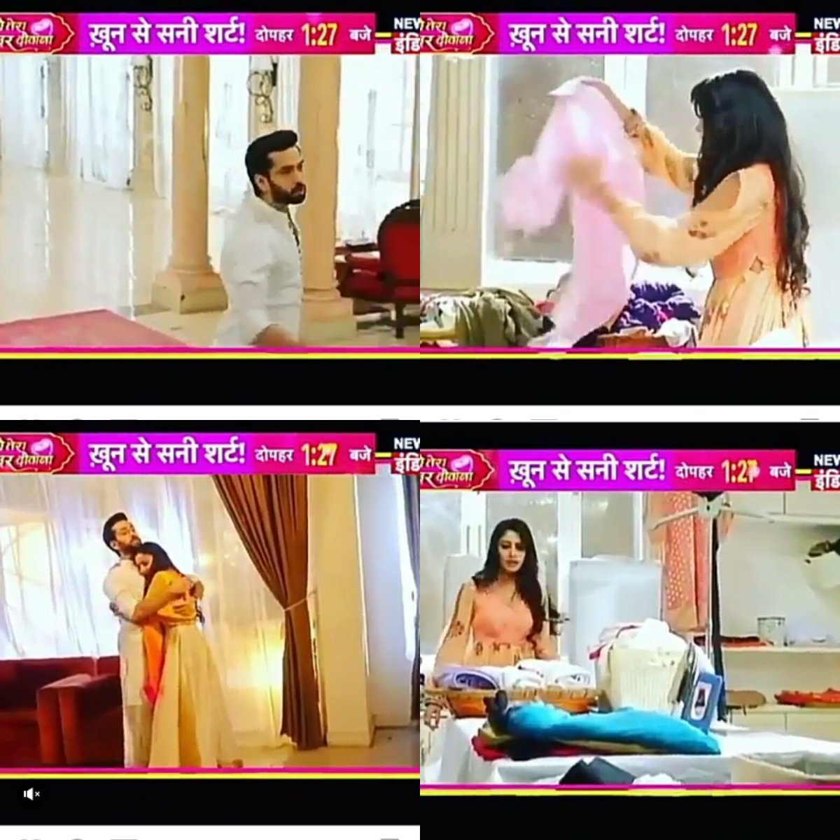 Choudharychinky's tweet photo. #Upcmg segmnt
Annika serch S shirt jispr mahi ka blood laga hua h..ithk A Dna test krayage..thn bedroom scn Shivika hug...Annika cloths🤔 https://t.co/qOQAbg9sxw