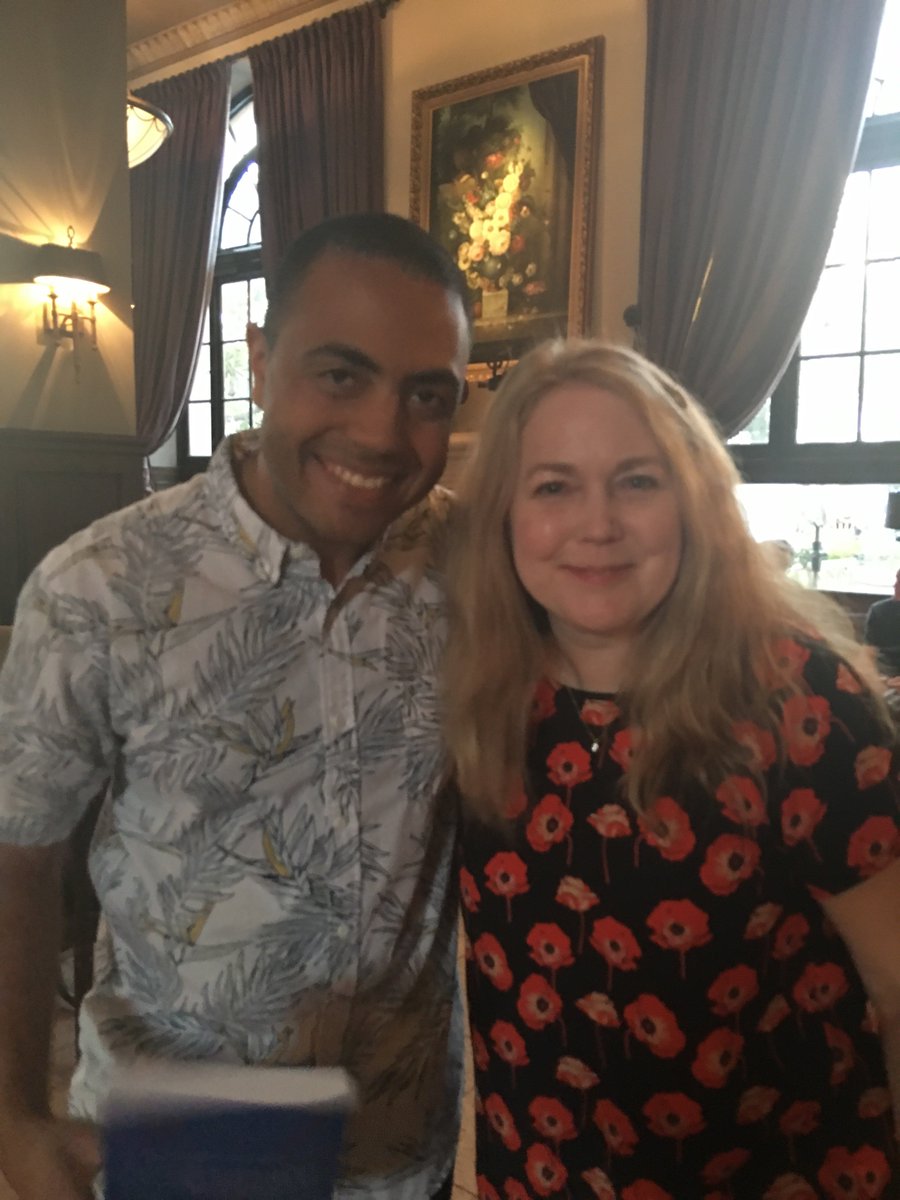 DonnaMarieRobb's tweet photo. Here is supportive @Official_AlexB_ celebrating my book launch for #Halfling2016 @EricaGlessing - he is such an amazing guy! https://t.co/lhNRIjzNb3
