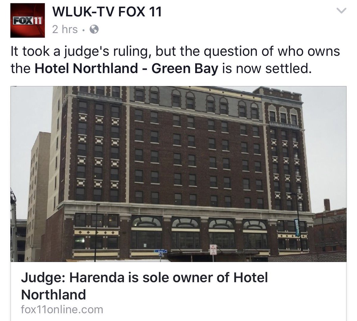 Thank you Green Bay for your support. Still work to be done but a hurdle has been cleared. #downtowngreenbay