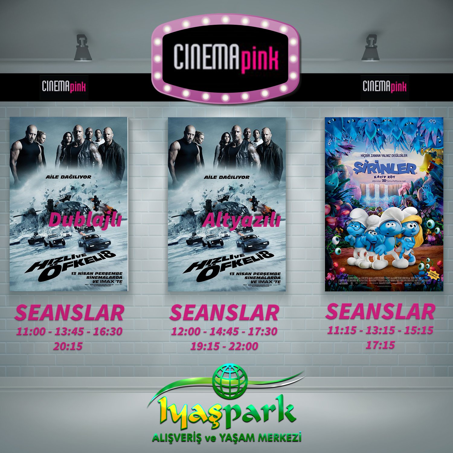iyas on twitter iyaspark avm de cinemapink filmlerimiz ve seans saatlerimiz fun food smile nature film pink sinema https t co pw2bxu3wu6 twitter