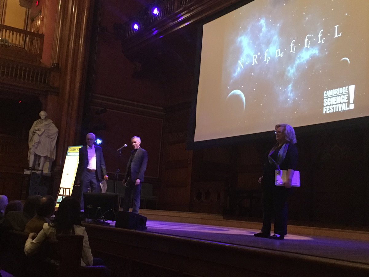 rwBISB's tweet photo. Ready to be curious? @CambSciFest Launch at Sanders Theatre this evening.  'Are We Alone?' #cambscifest @BISB_School @NAEGC https://t.co/SZVH0FH41H